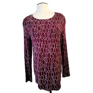 Apt. 9 Essentials Women Basic Pullover Top Size Large Brown Long Sleeve Tagless